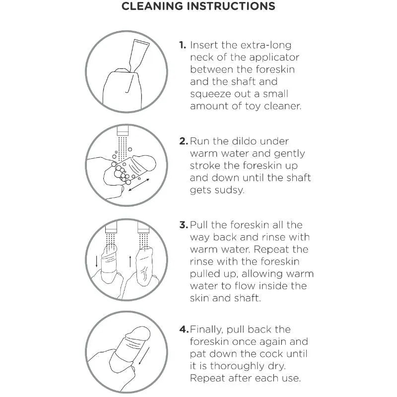 Gode Réaliste Non Coupé Avec Prépuce Rétractable