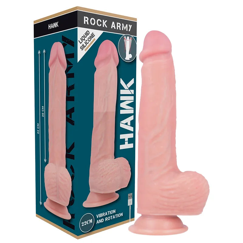Gode Réaliste Silicone Ventouse Harnais Rock Army