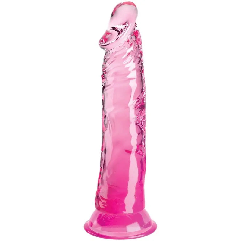 Gode ​​Réaliste Translucide King Cock Transparent 21,8 cm