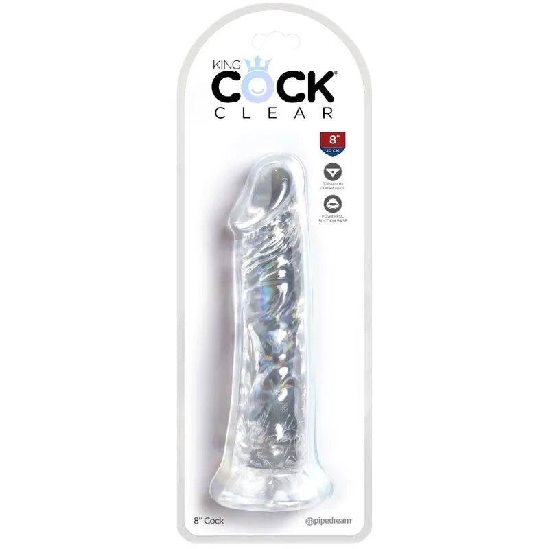 Gode Réaliste Translucide King Cock Clear Hypoallergénique