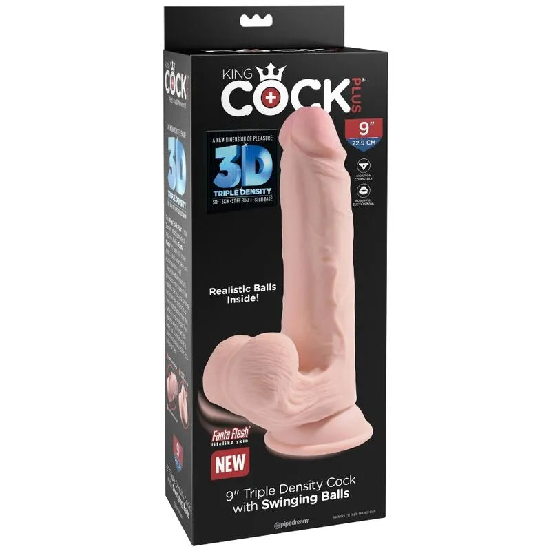 Gode ​​réaliste triple densité King Cock Fanta Flesh