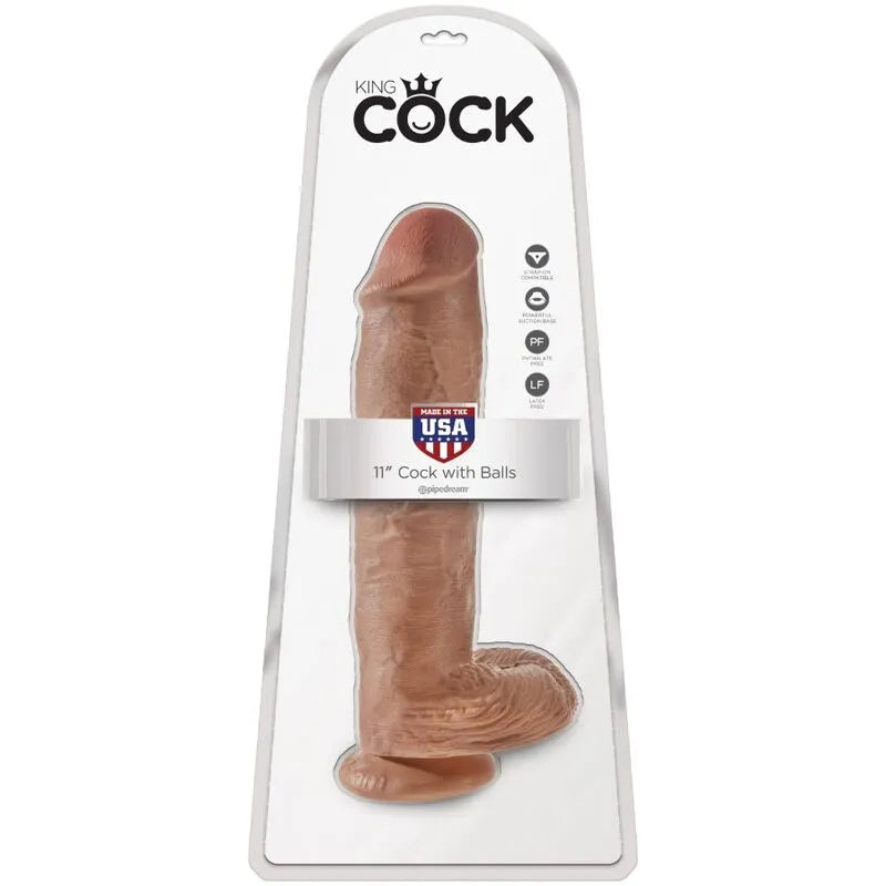 Gode Réaliste Ventouse PVC Hypoallergénique Long 28,5 cm