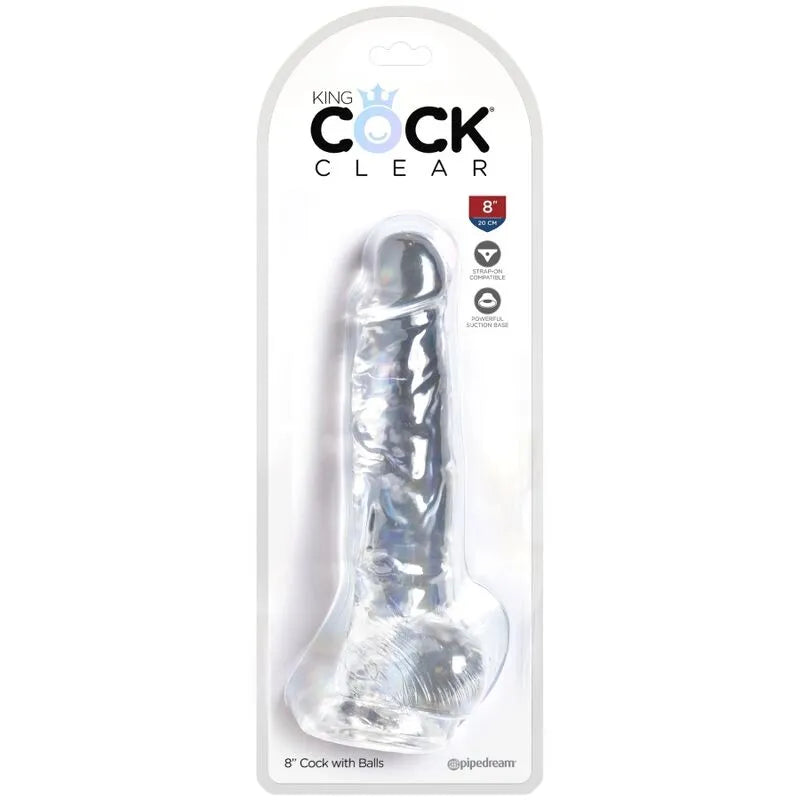 Gode Translucide Réaliste King Cock Clear 22cm Ventouse