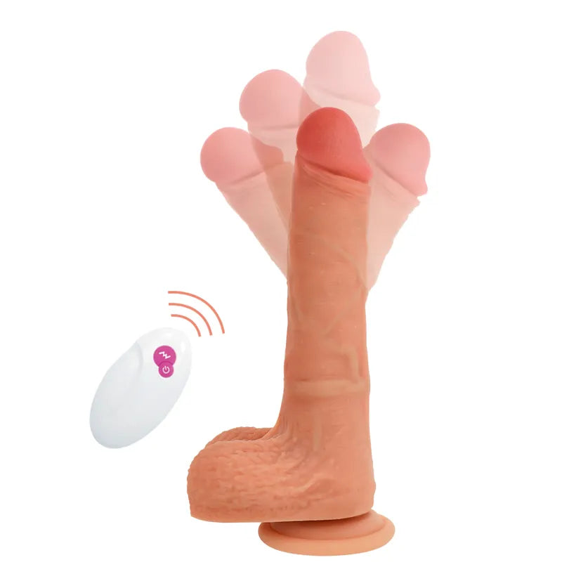 Godemichet réaliste silicone télécommande multifréquence 20.9cm