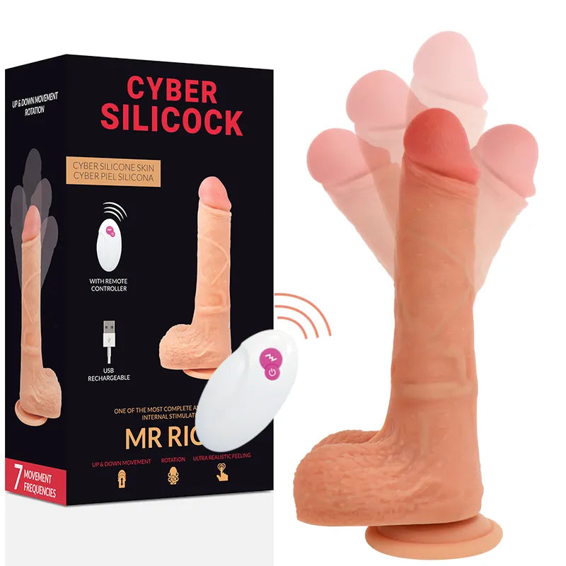 Godemichet réaliste silicone télécommande multifréquence 20.9cm