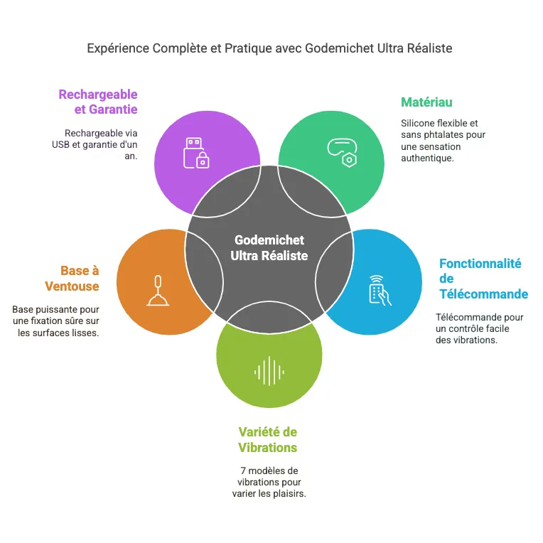 Godemichet Ultra Réaliste En Silicone Avec Télécommande