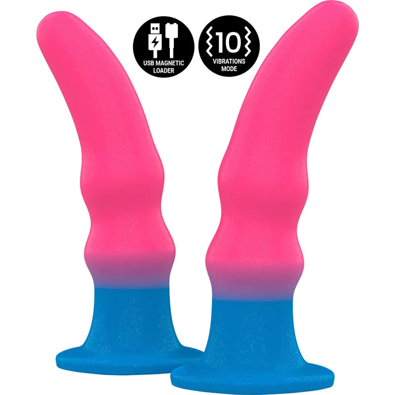 Godemichet Vibrant Multicolore Silicone Néon Anal