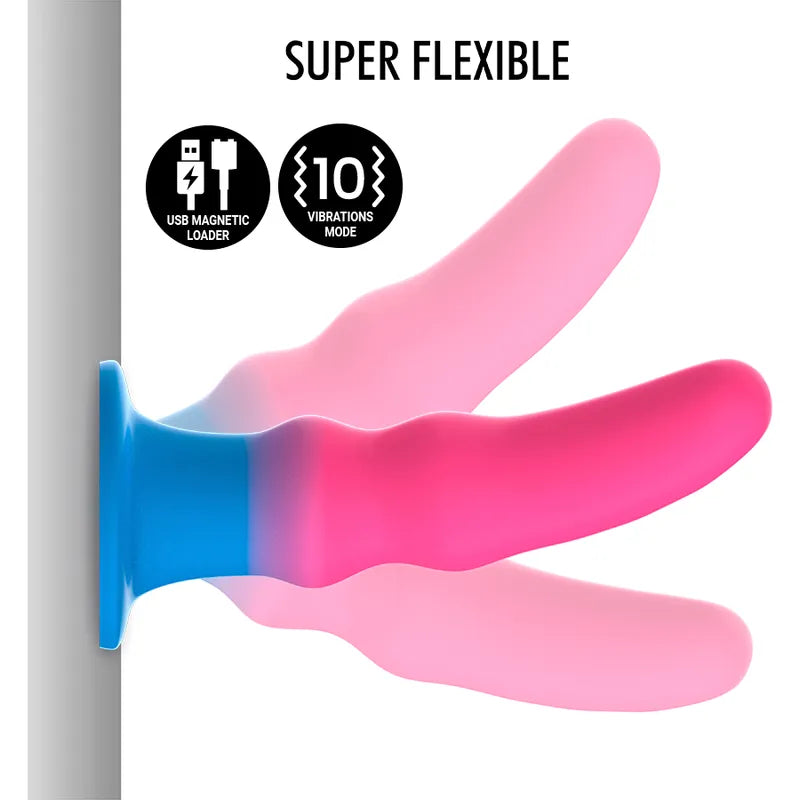 Godemichet Vibrant Silicone Premium Néon Multicolore