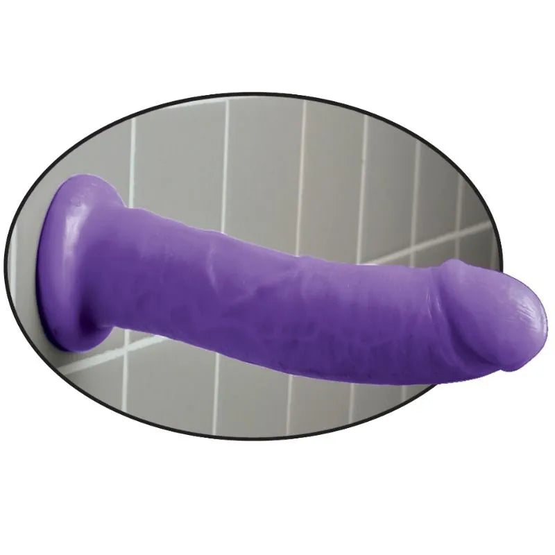 Godemichet Violet Hypoallergénique Ventouse 20 Cm