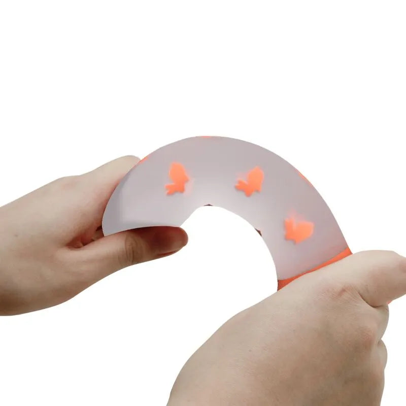 Grand Gode Lumineux Silicone Ventouse Orange