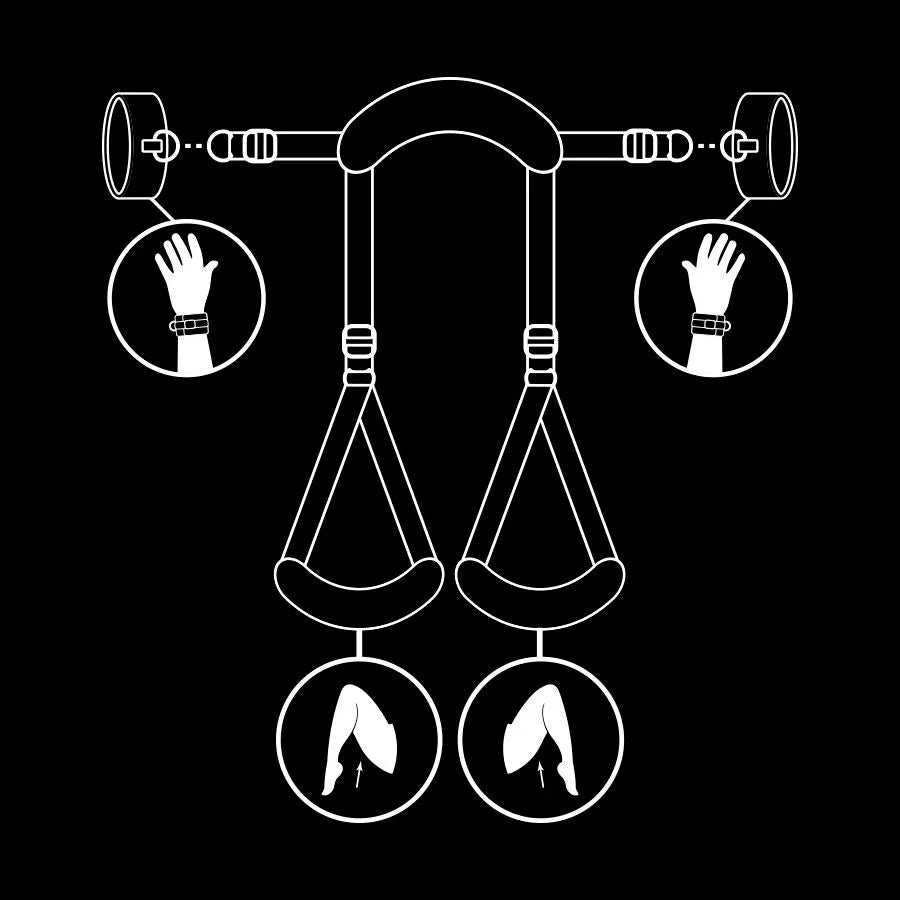 Harnais Bondage Cuir Vegan Réglable Bdsm