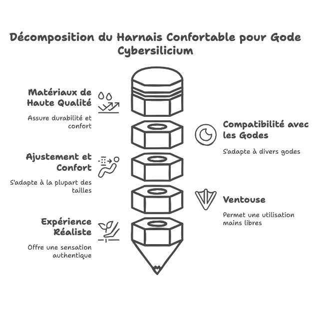 Harnais Confortable Pour Gode Cybersilicium