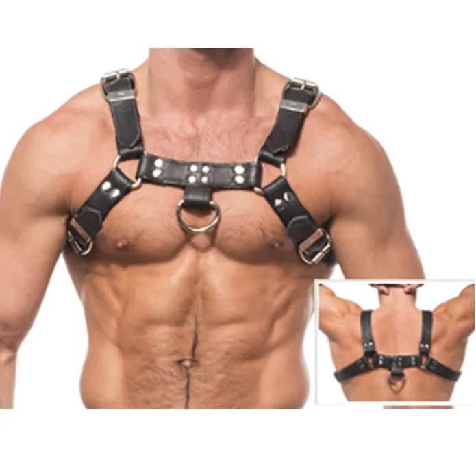Harnais De Bondage En Cuir Noir Ajustable