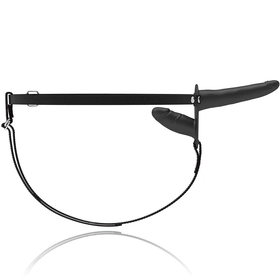 Harnais Double Pénétration Ajustable Silicone Hypoallergénique