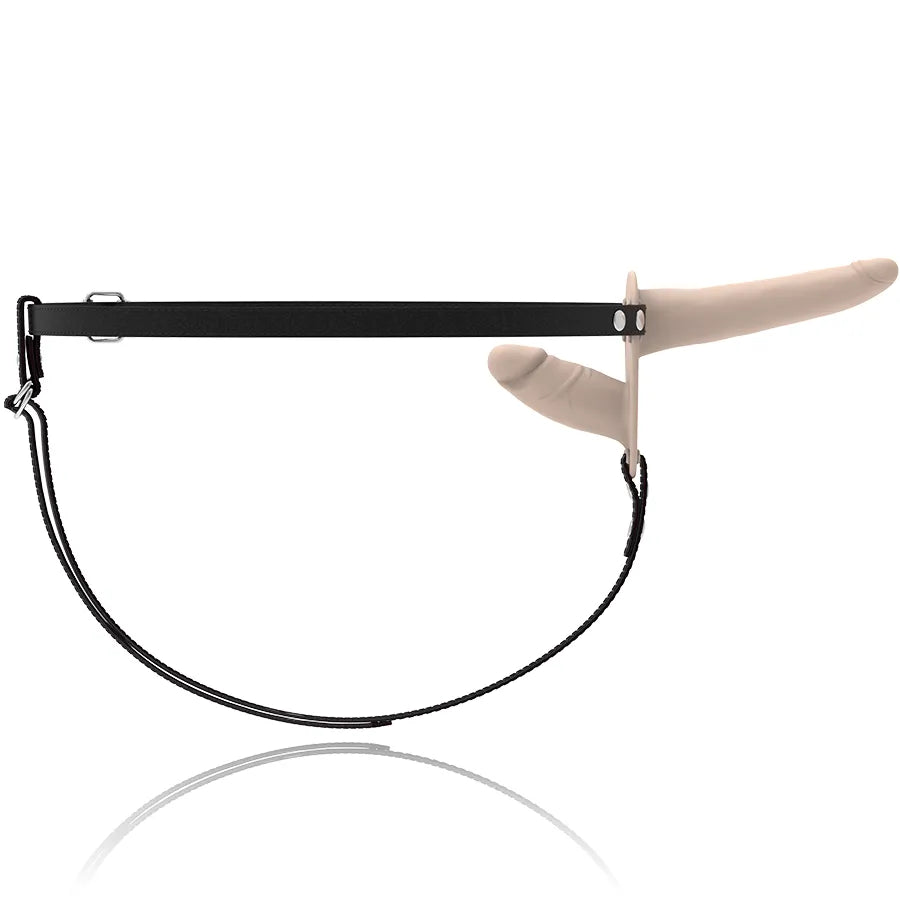 Harnais Double Pénétration Réglable Silicone Hypoallergénique