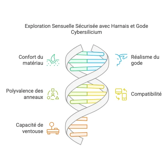 Harnais En Vinyle Avec Gode Cybersilicium Pour Débutants
