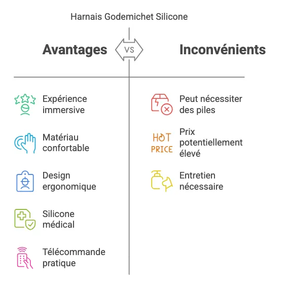 Harnais Godemichet Silicone Réaliste avec Télécommande Vibrante
