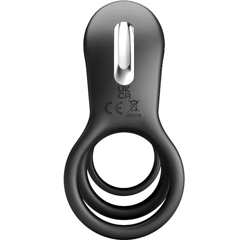 Harnais Pénien Vibrant Silicone Noir 12 Modi