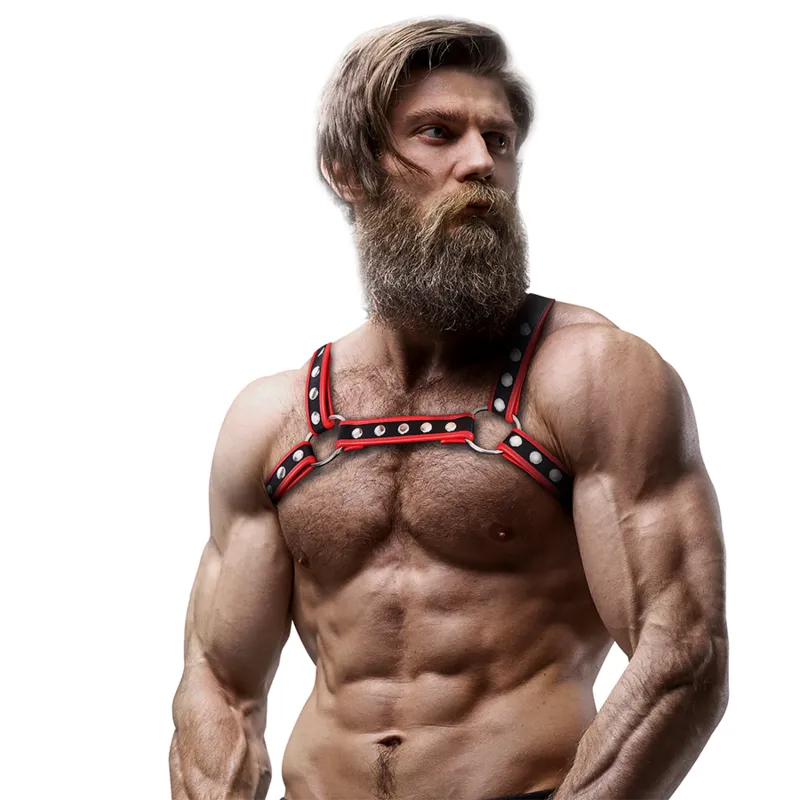 Harnais Poitrine Cuir Végétalien Ajustable Élégant