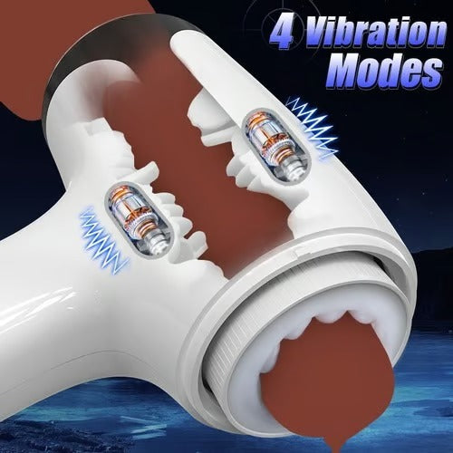 William - Through-Hole Vibrating Stroking Male Masturbation Cup BKC William - Through-Hole Vibrating Stroking Male Masturbation Cup BKC
