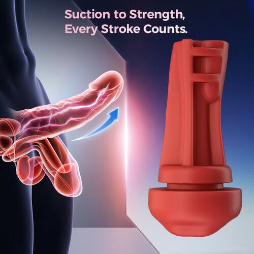 Soren - City Lights Red Sucking Mouth Vibrating Male Stroker