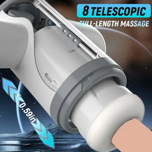 Acmejoy - Automatic Lubrication 8 Thrusting & Sucking Handheld Male Stroker