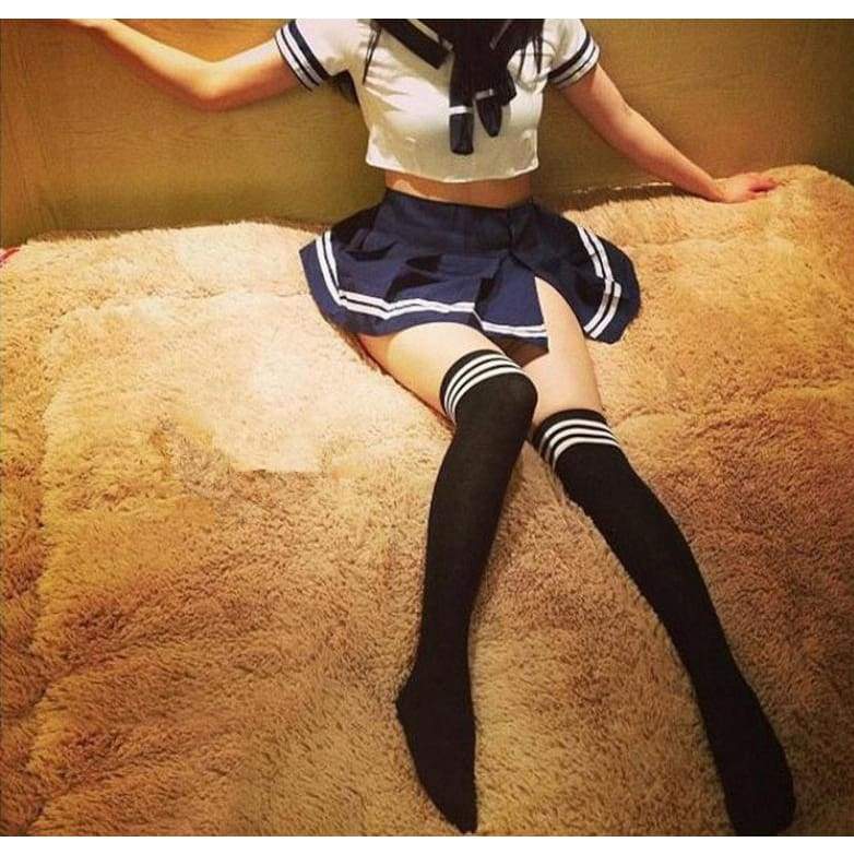 Japanese School Girl Uniform - Top + Skirt + Socks