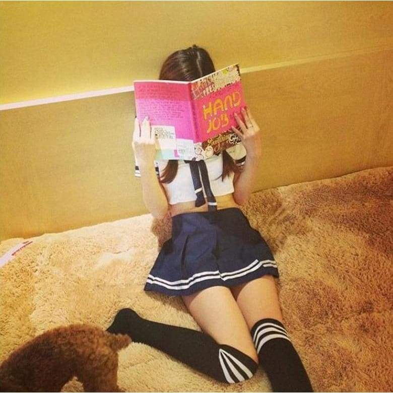 Japanese School Girl Uniform - Top + Skirt + Socks