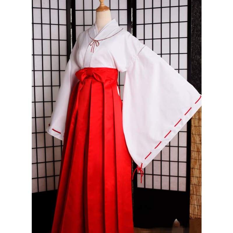 Kikyo - Ensemble complet de costumes de cosplay Anime Inuyasha Kimono japonais