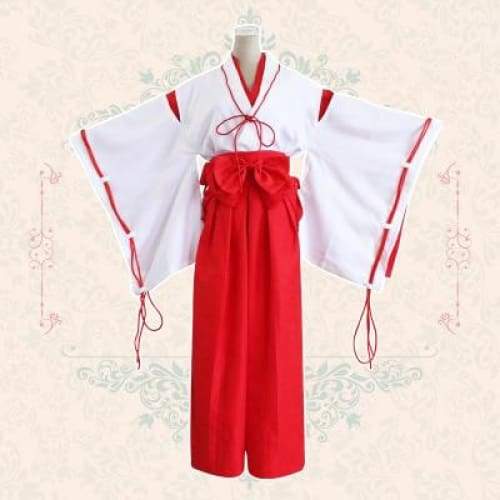 Kikyo - Ensemble complet de costumes de cosplay Anime Inuyasha Kimono japonais