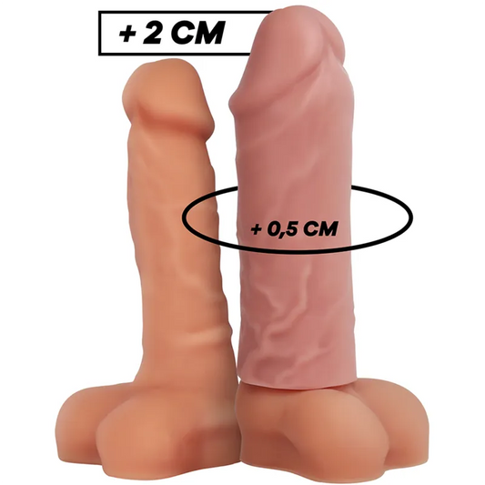Manchon Pénien Extensible Silicone Médical 33% Plus Large