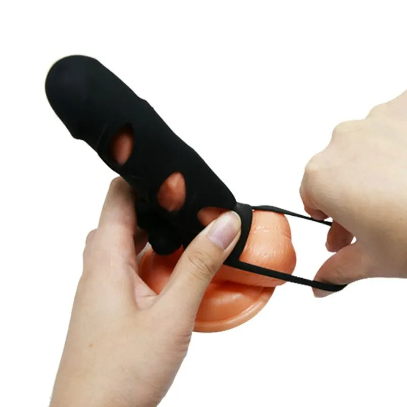 Manchon Pénien Silicone Vibrant Pour Éjaculation Précoce