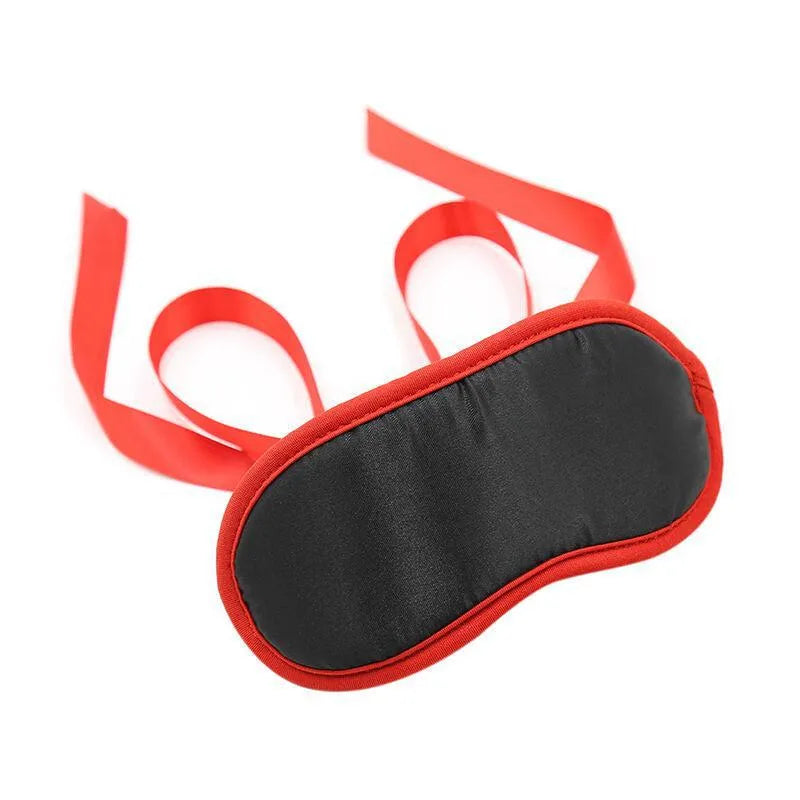 Masque Fétichiste Bords Rouges Polyester