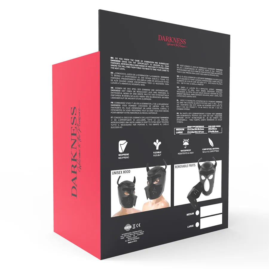 Masque Néoprène Bdsm Ajustable Pour Chien