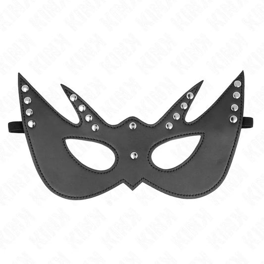 Masque BDSM Cuir Véritable Dentelle Extravagance Mystérieuse