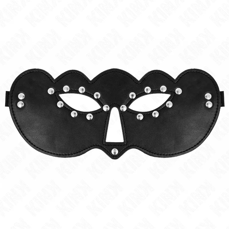 Masque BDSM cuir dentelle ajustable élégance et mystère