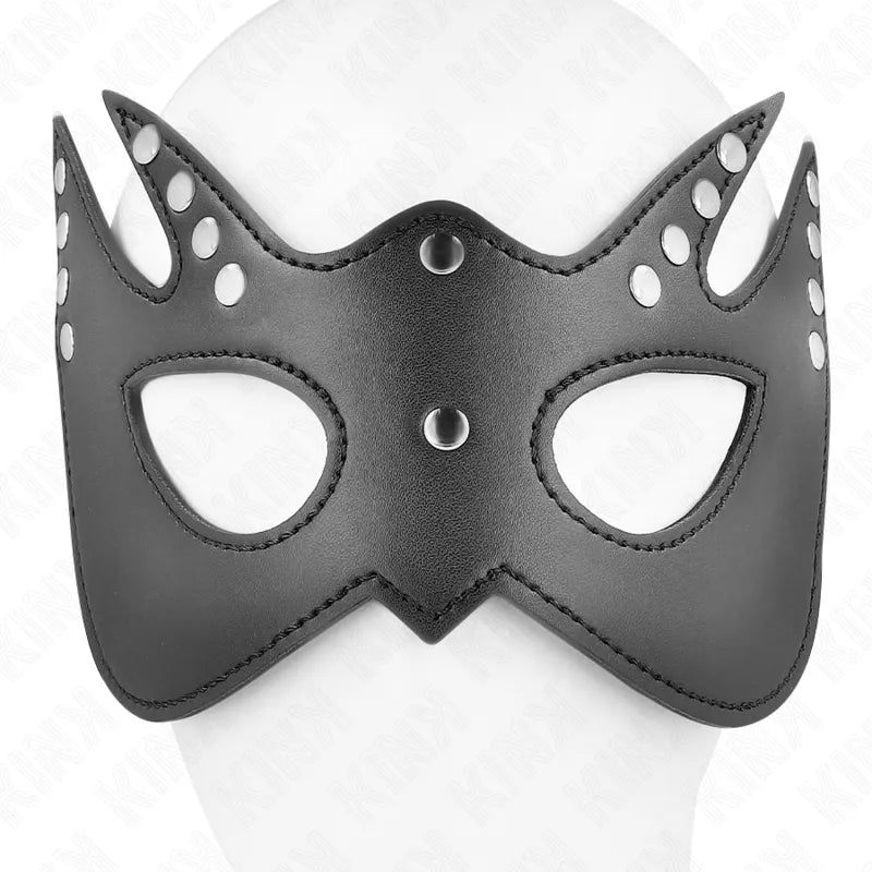 Maske BDSM Cuir Véritable Dentelle Extravagance Mystérieuse