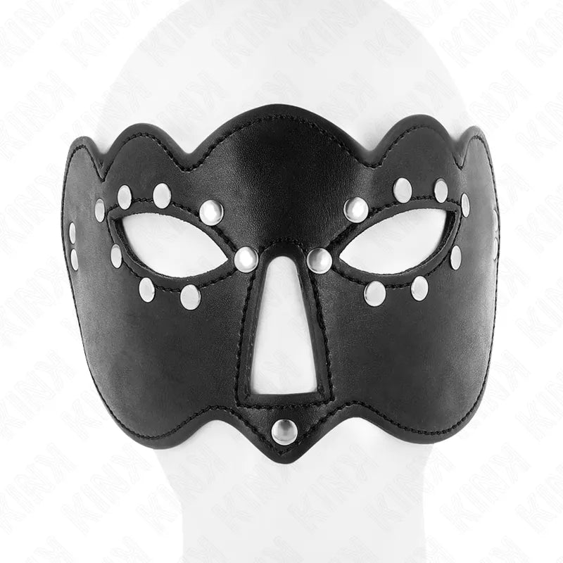 Masque BDSM cuir dentelle ajustable élégance et mystère
