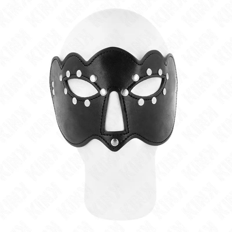 Masque BDSM cuir dentelle ajustable élégance et mystère