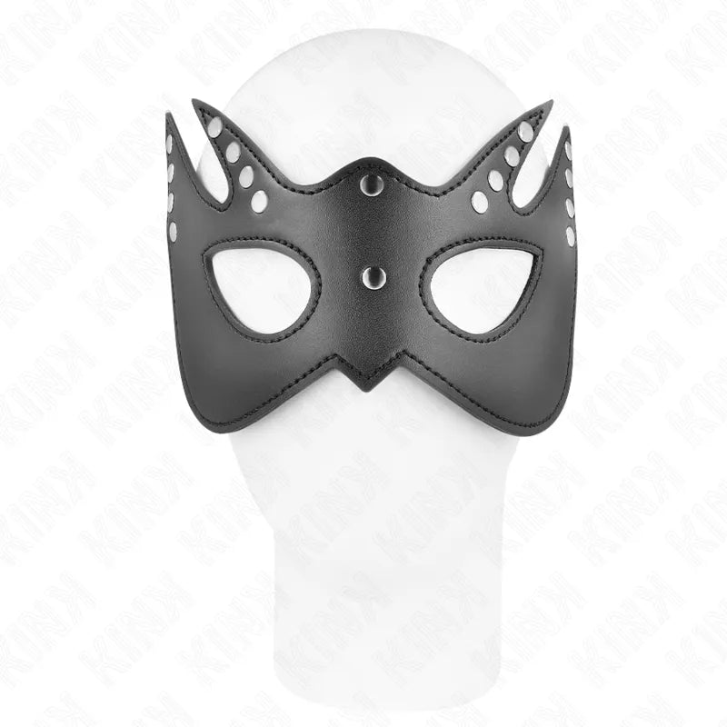 Maske BDSM Cuir Véritable Dentelle Extravagance Mystérieuse
