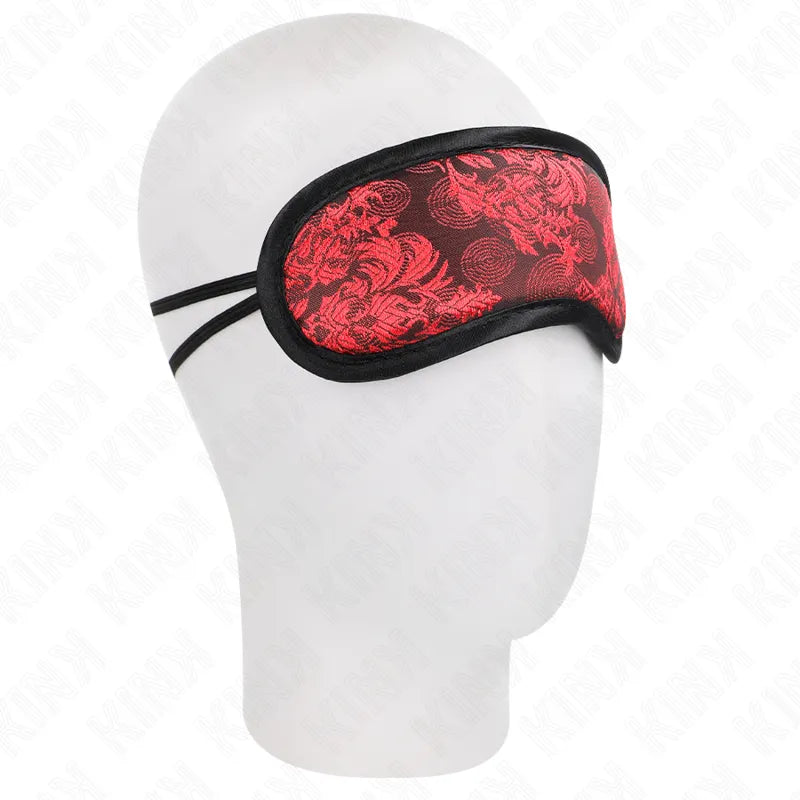 Masque BDSM cuir satin ajustable sophistiqué élégance