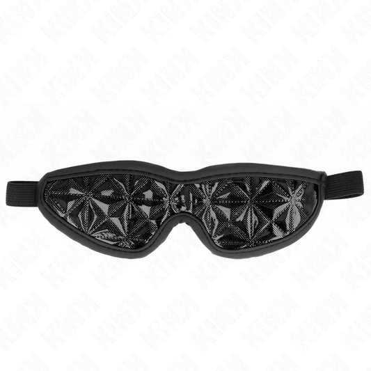 Masque BDSM Ajustable Satin Cuir Sophistiqué