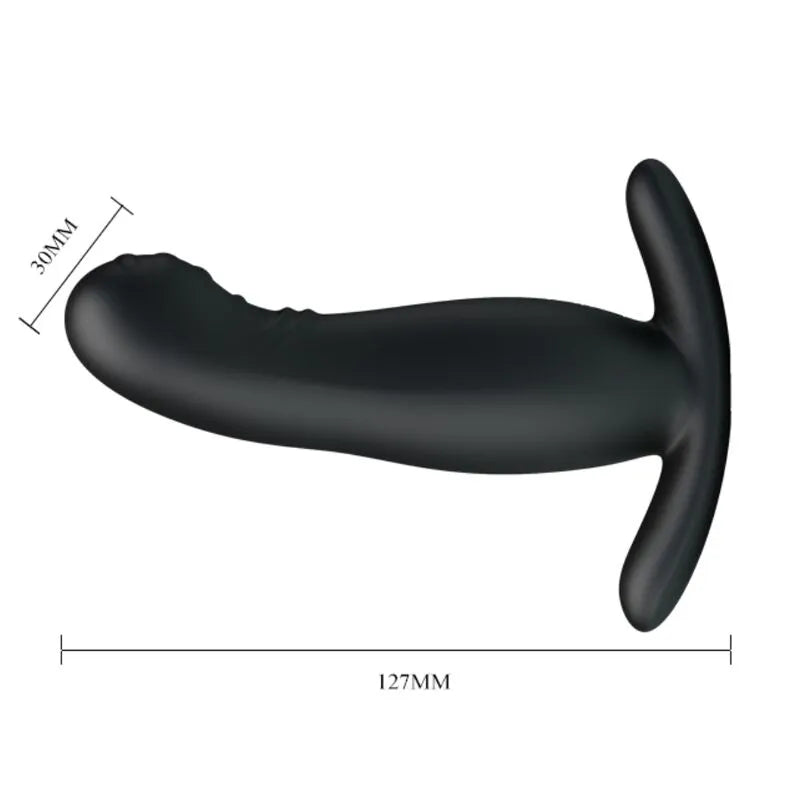 Masseur De Prostate Noir Silicone Vibrations