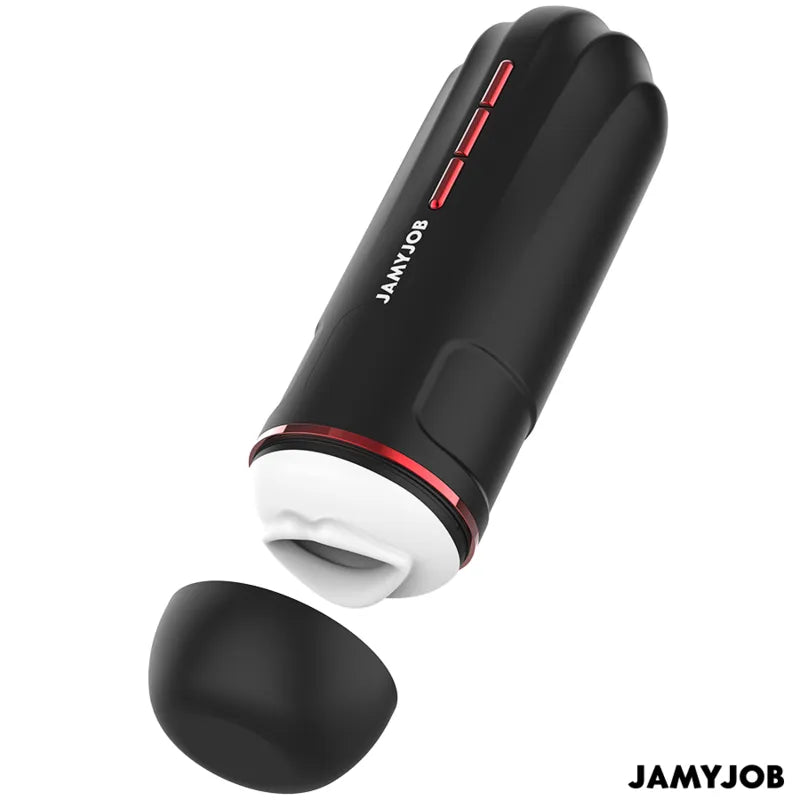 Masturbateur Automatique Silicone Noir Et Rouge