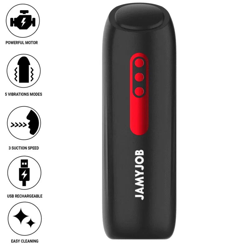 Masturbateur Automatique Silicone Noir Rouge Homme