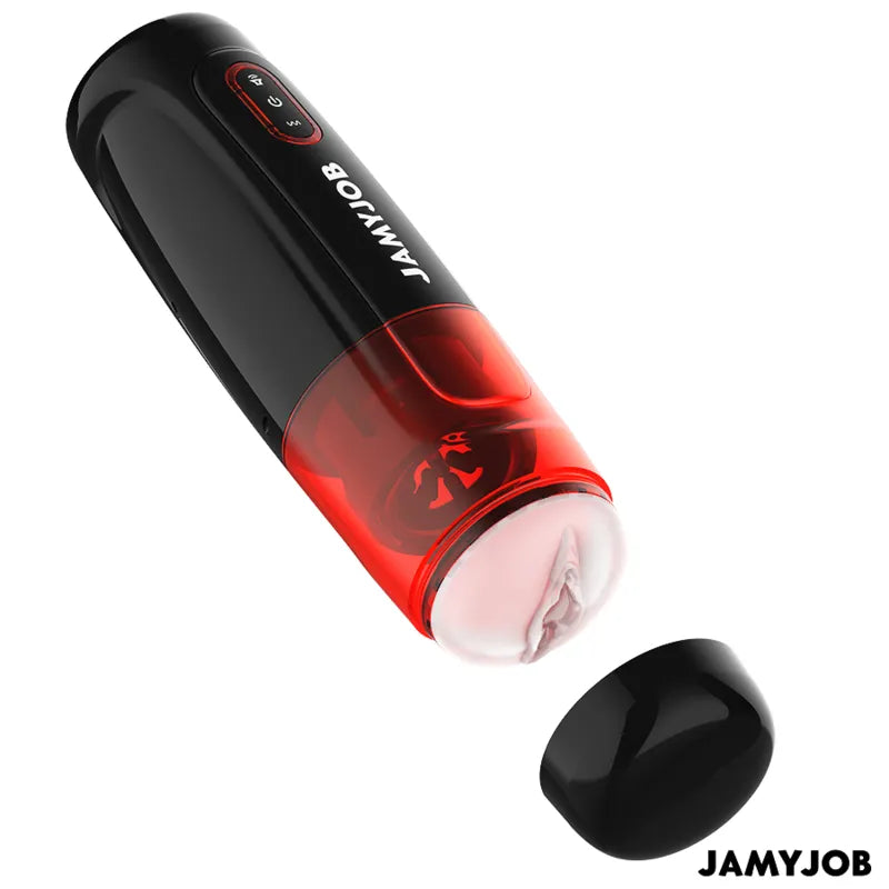 Masturbateur Automatique Silicone Noir Rouge Personnalisable