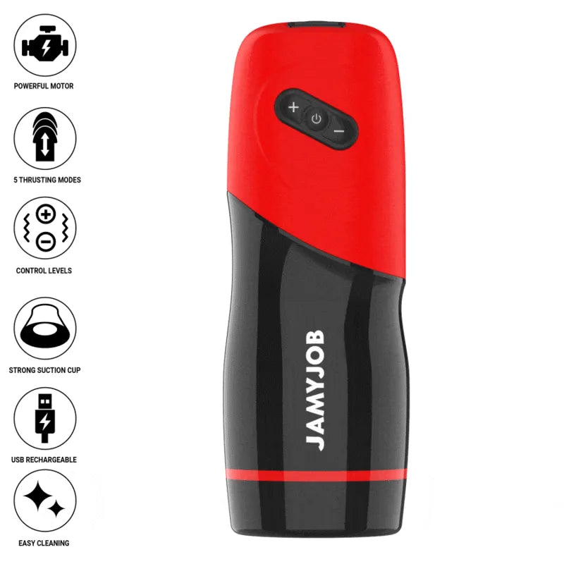 Masturbateur Automatique Silicone Noir Rouge Pour Homme