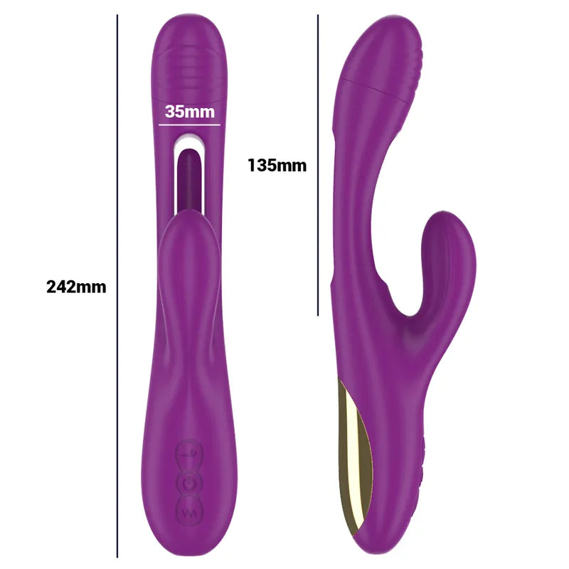 Masturbateur Féminin Étanche Violet Avec Langue Oscillante