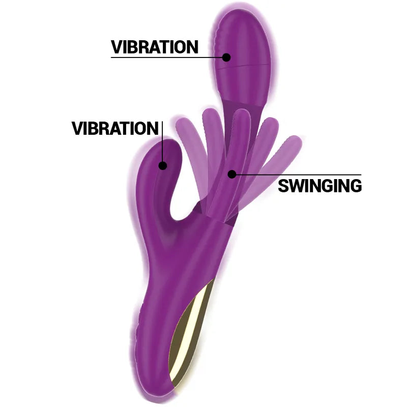 Masturbateur Féminin Étanche Violet Avec Langue Oscillante