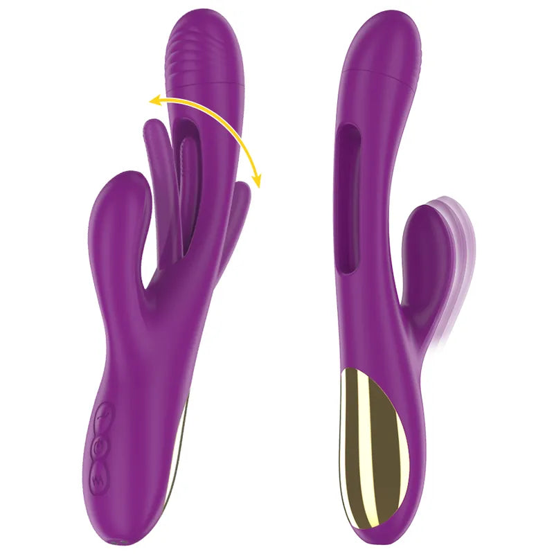 Masturbateur Féminin Étanche Violet Avec Langue Oscillante